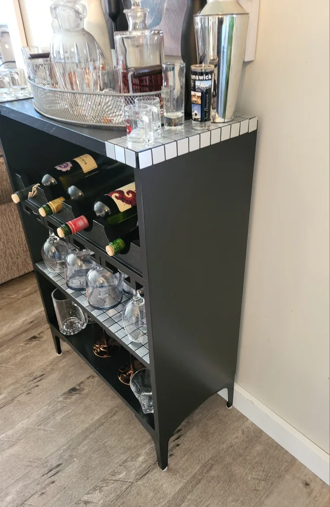 Black Wine Rack/Bar Cabinet image indicator(7)