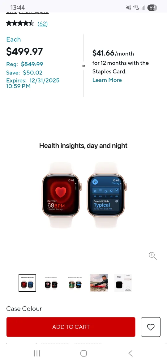 Apple Watch Rose Gold - 42 mm sports band image indicator(5)