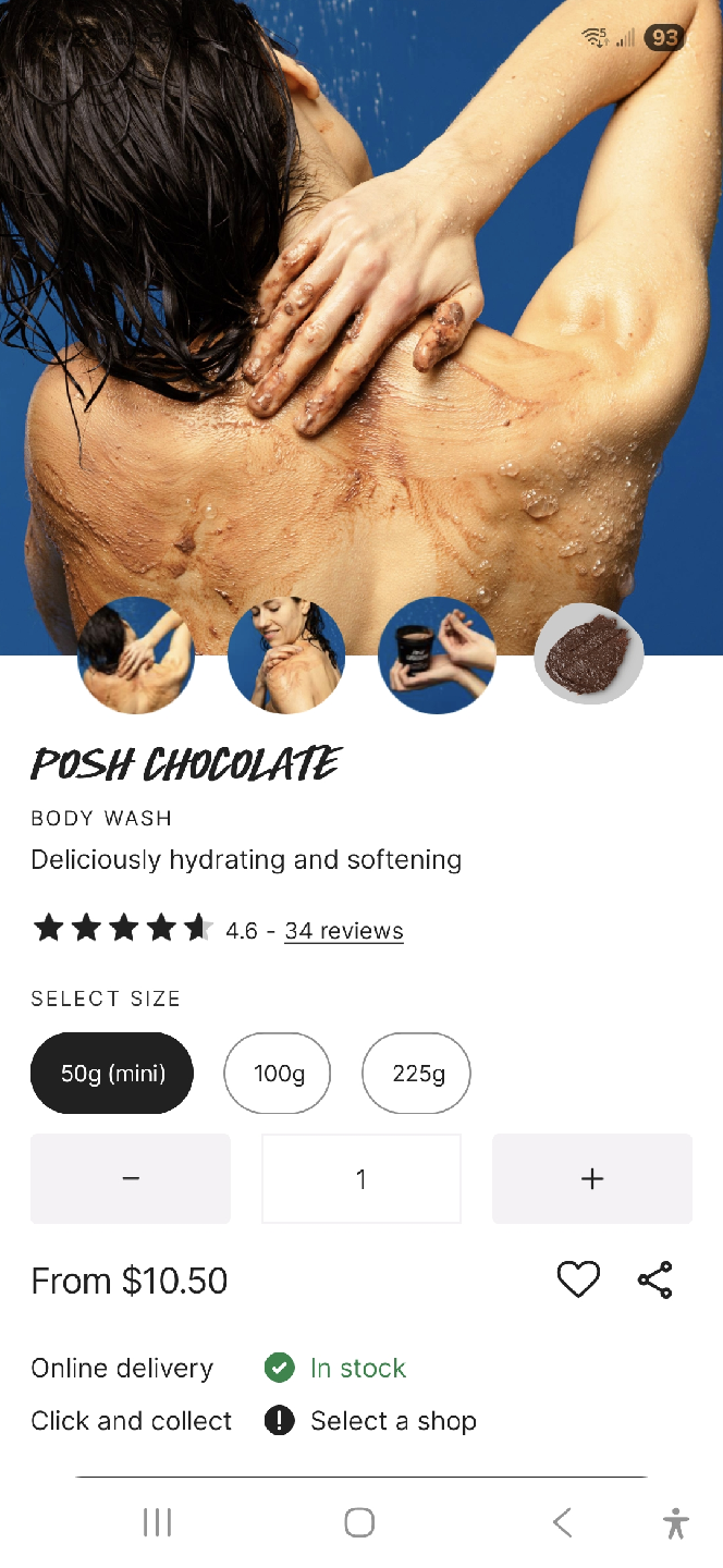 Lush Posh Chocolate Body Wash 50g