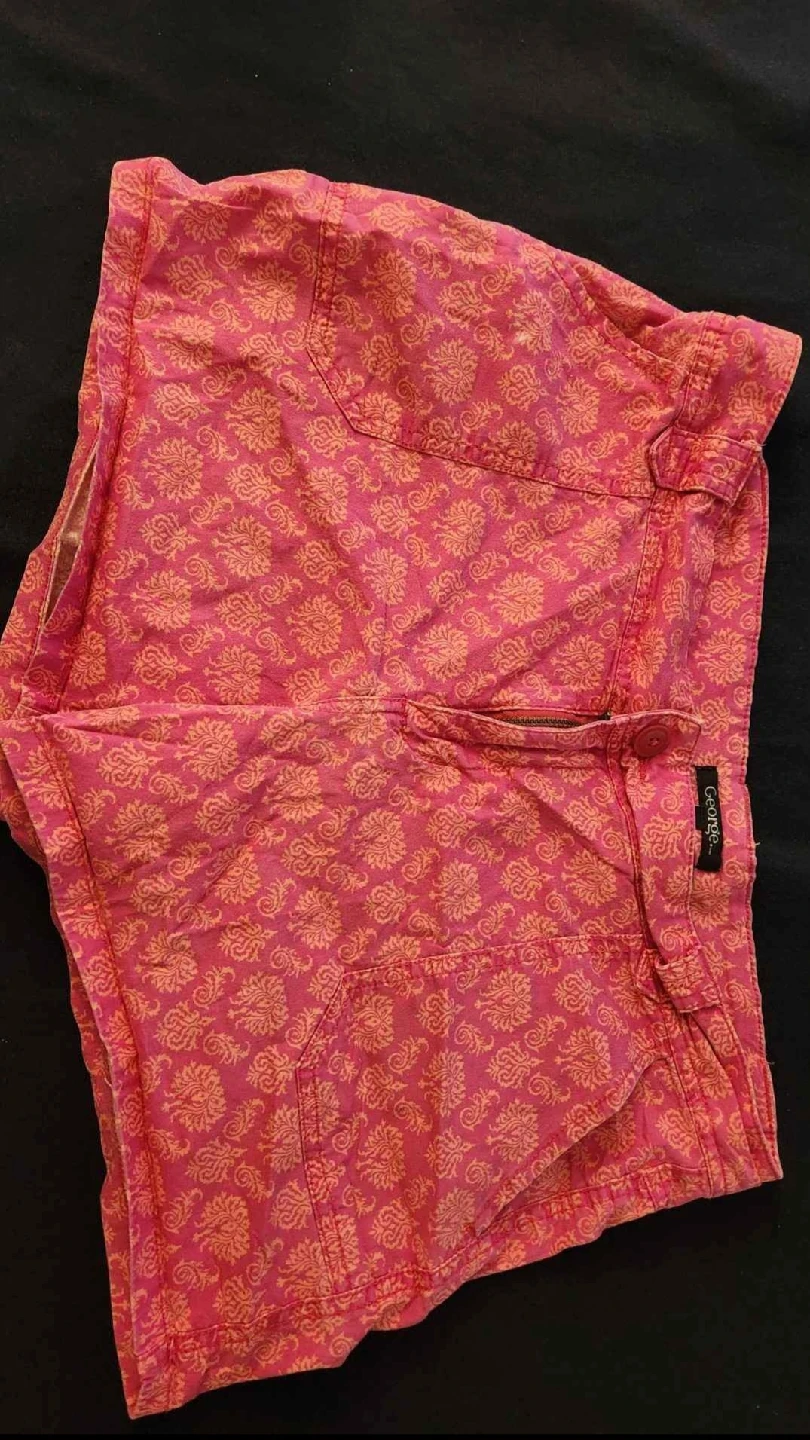 George Pink Patterned Shorts