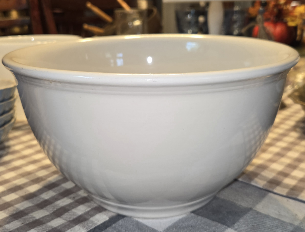 White Ceramic Mixing Bowl