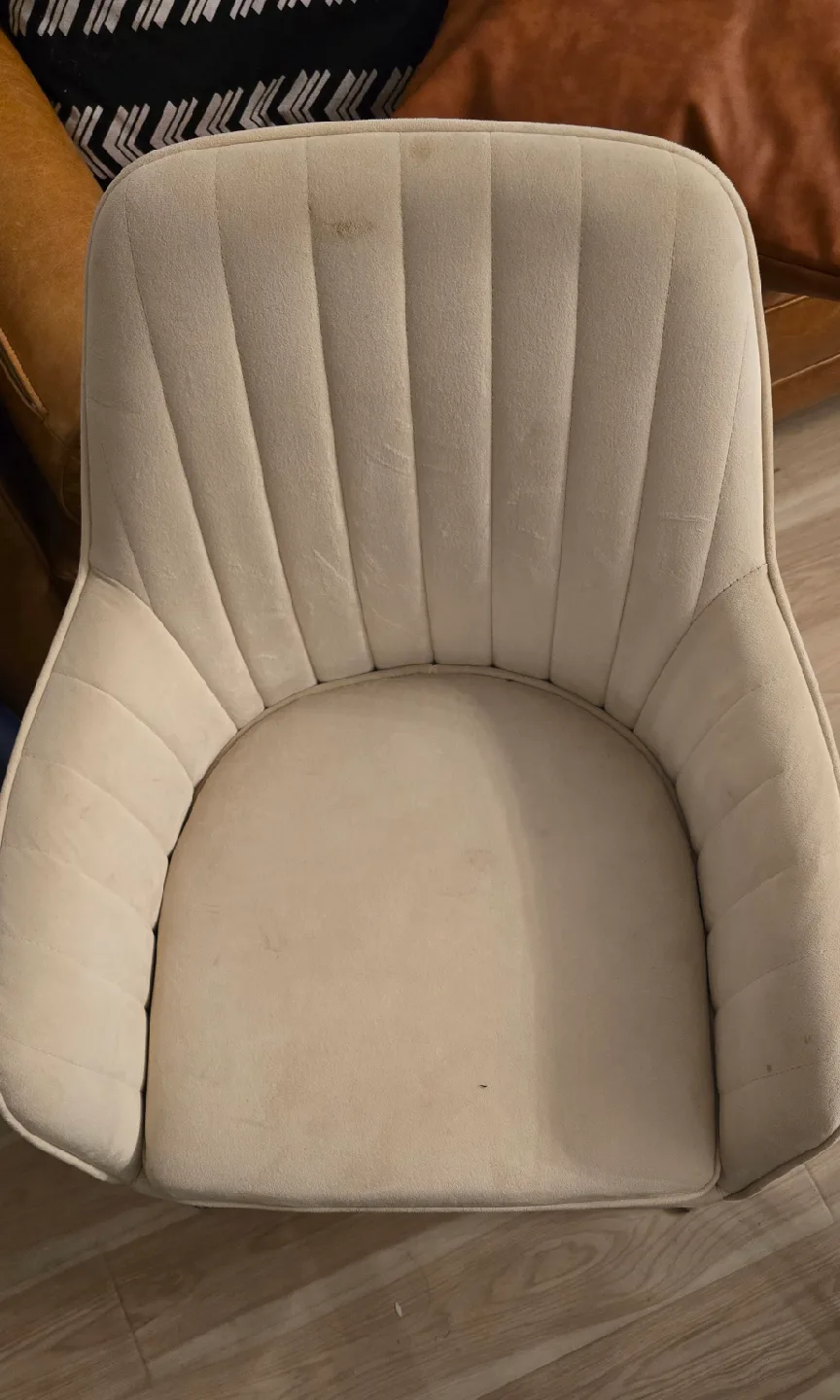 Gold Thumb Velvet Dining Chair - Beige image indicator(2)