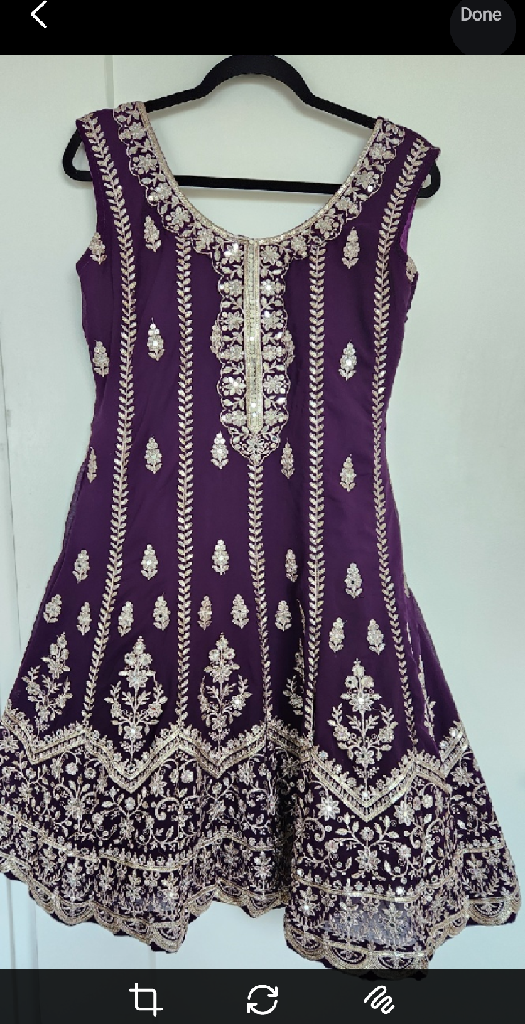 ** BRAND NEW - Heavy Work Purple Short Anarkali Indian Outfit - photo 2