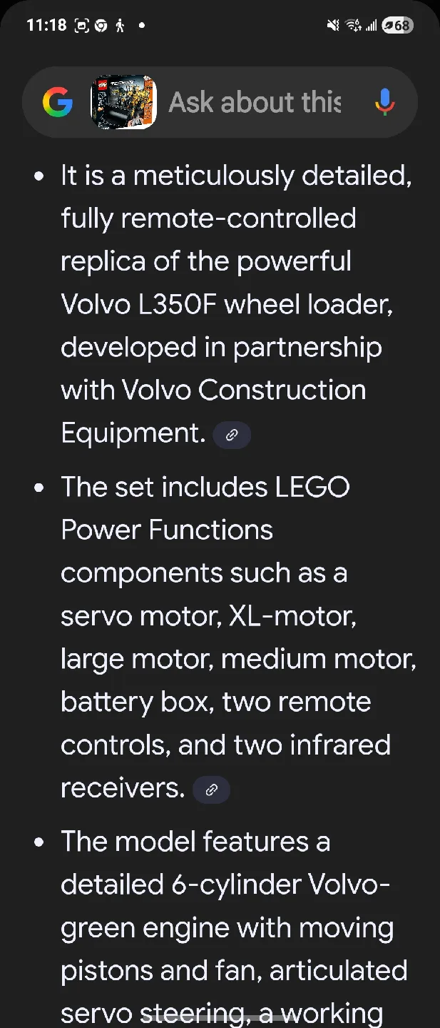LEGO Technic Volvo L350F Wheel Loader 42030 image indicator(4)
