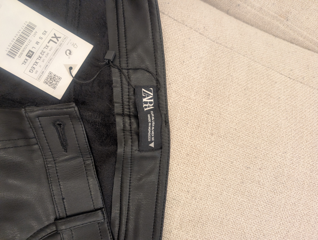 Zara Faux Leather Pants - Size XL - photo 2