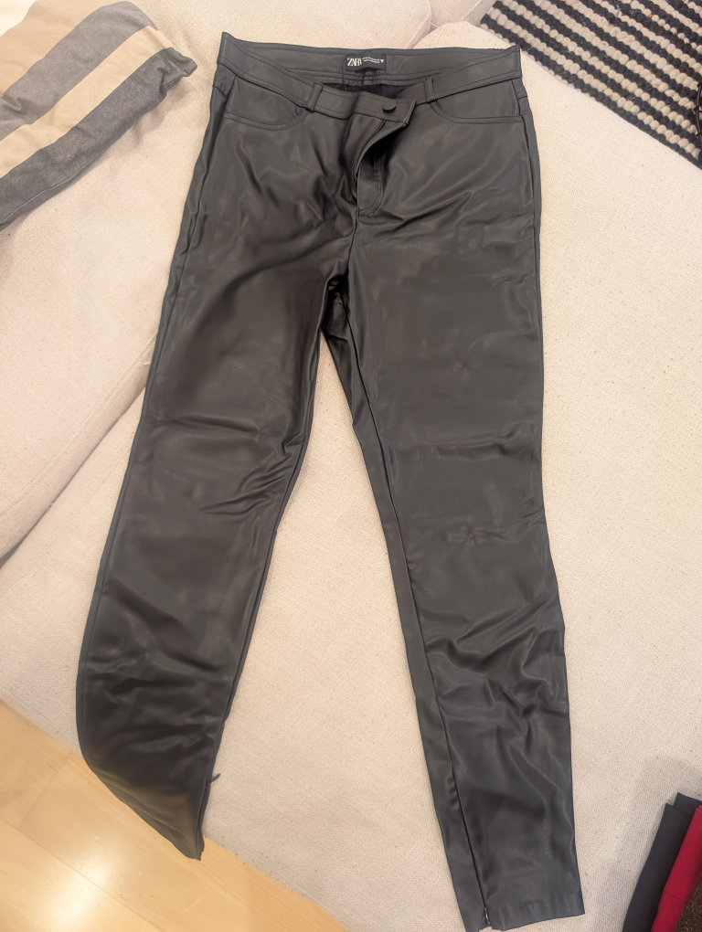 Zara Faux Leather Pants - Size XL