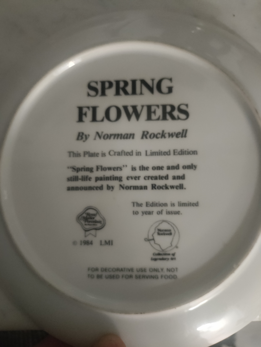 Norman Rockwell "Spring Flowers" Plate - photo 2