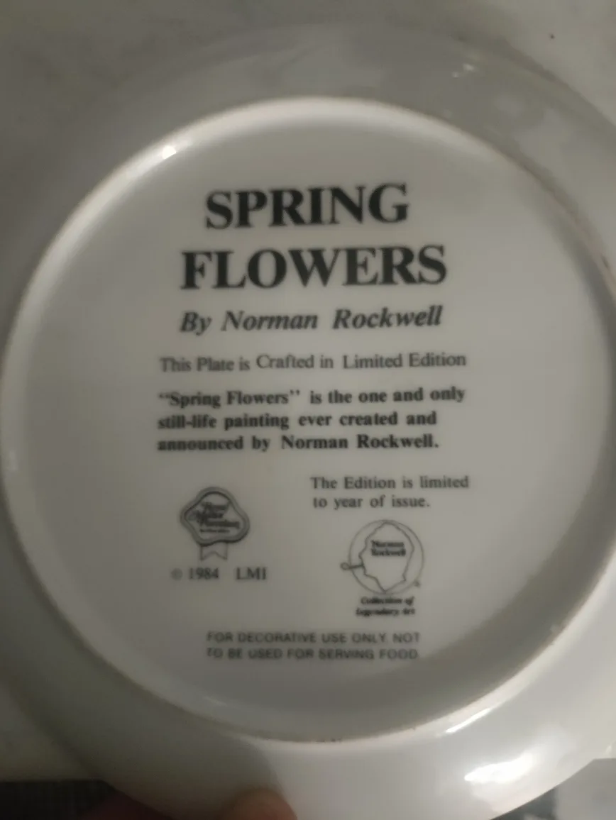 Norman Rockwell "Spring Flowers" Plate image indicator(2)