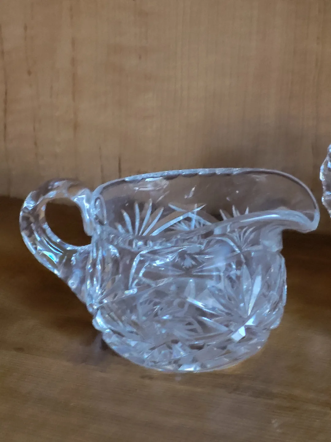 Vintage Crystal Creamer and Sugar Bowl Set image indicator(2)