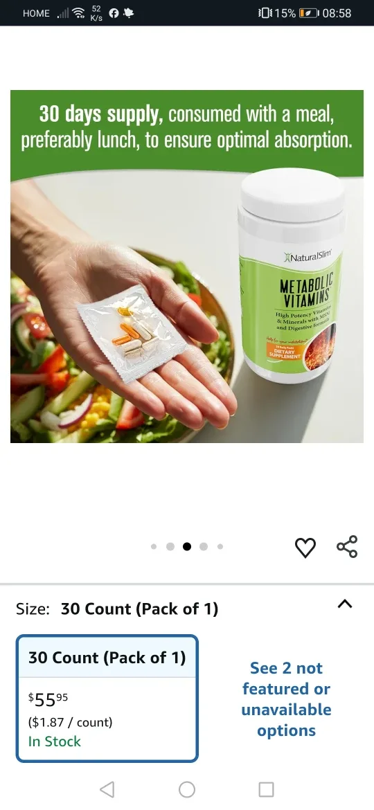 NaturalSlim Metabolic Vitamins - 30 Day Supply image indicator(2)