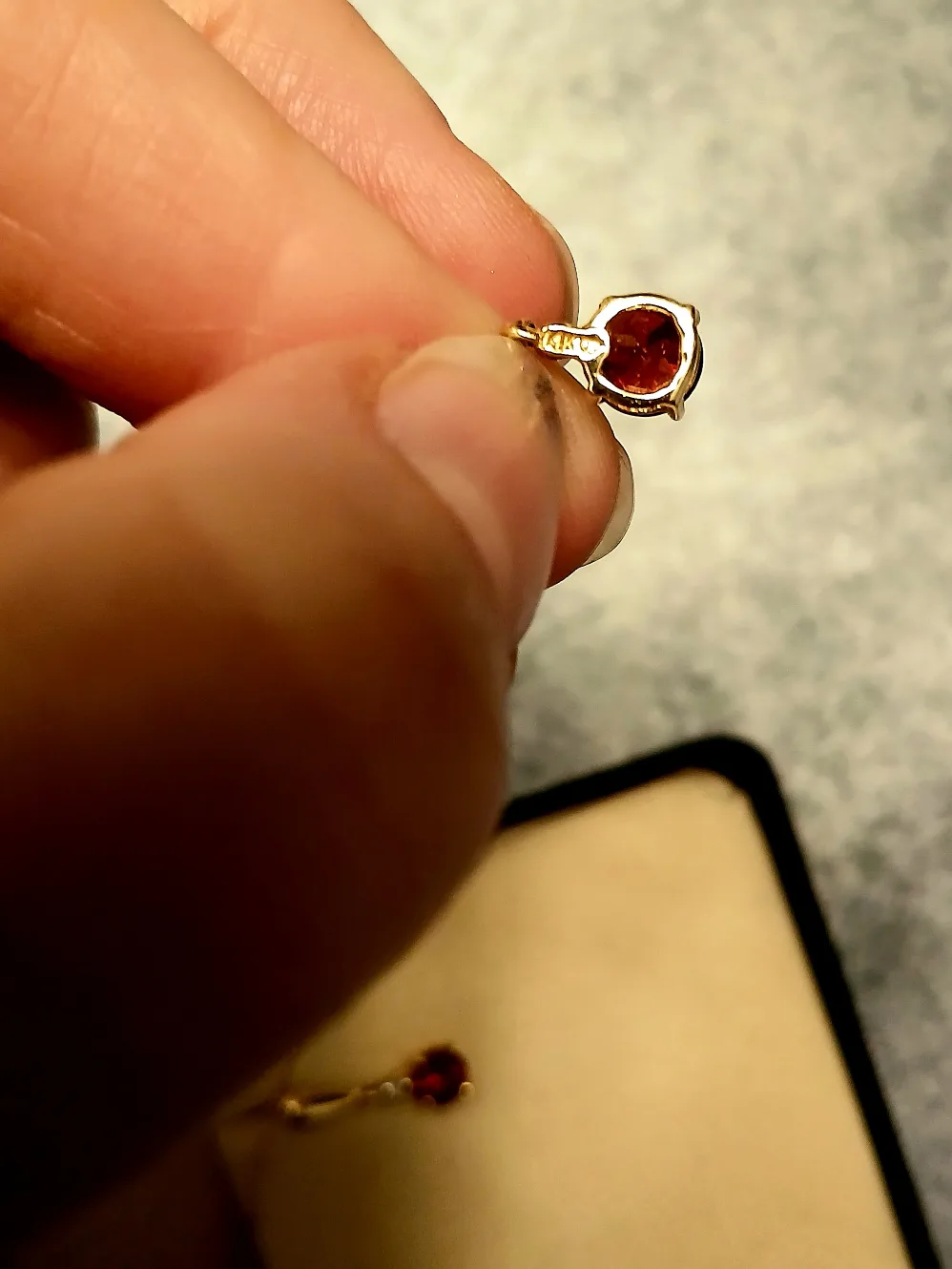 Peoples Genuine Ruby Necklace & Earring Set image indicator(3)