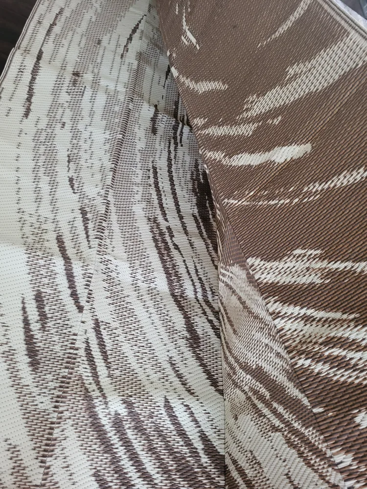 New Outdoor Rug Waterproof Portable Beige & Brown image indicator(2)