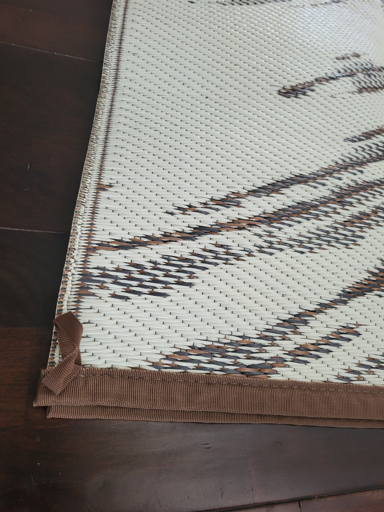 New Outdoor Rug Waterproof Portable Beige & Brown - photo 3