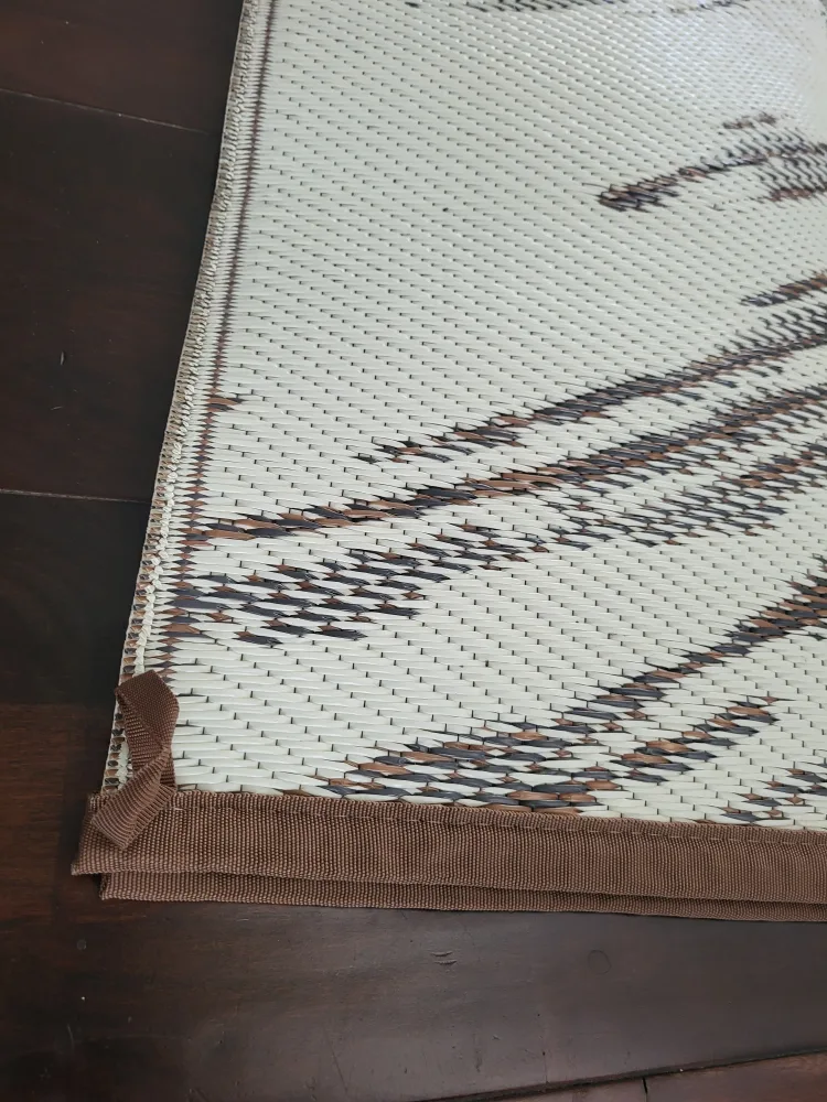 New Outdoor Rug Waterproof Portable Beige & Brown image indicator(3)