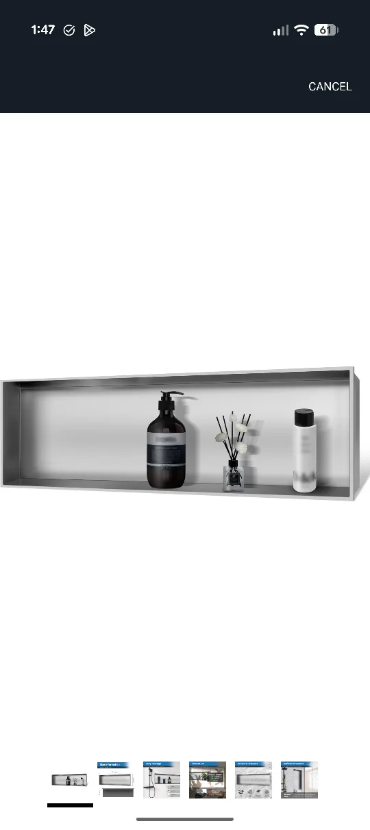 Stainless Steel Shower Niche - 36.8 inch