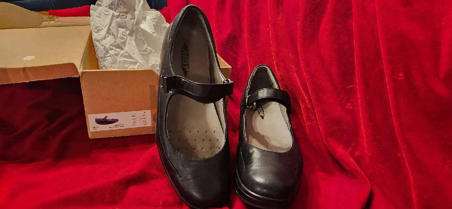 MBT Black Leather Mary Janes Size 9.5