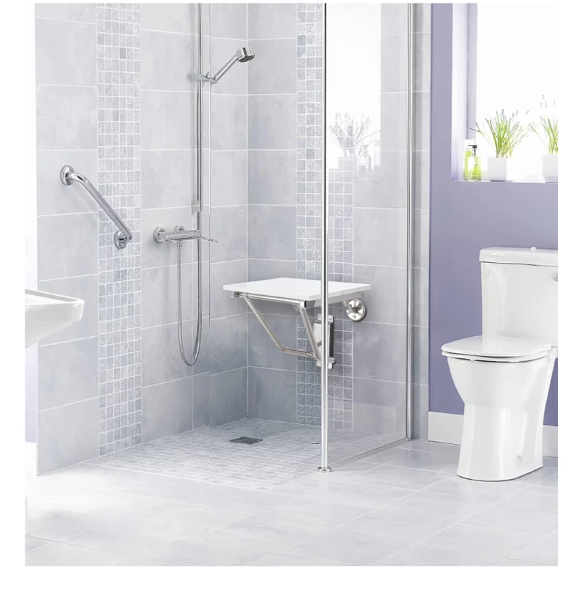 White Folding Shower Seat - photo 2