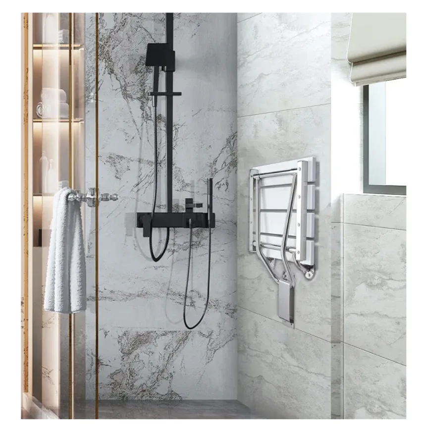 White Folding Shower Seat image indicator(4)