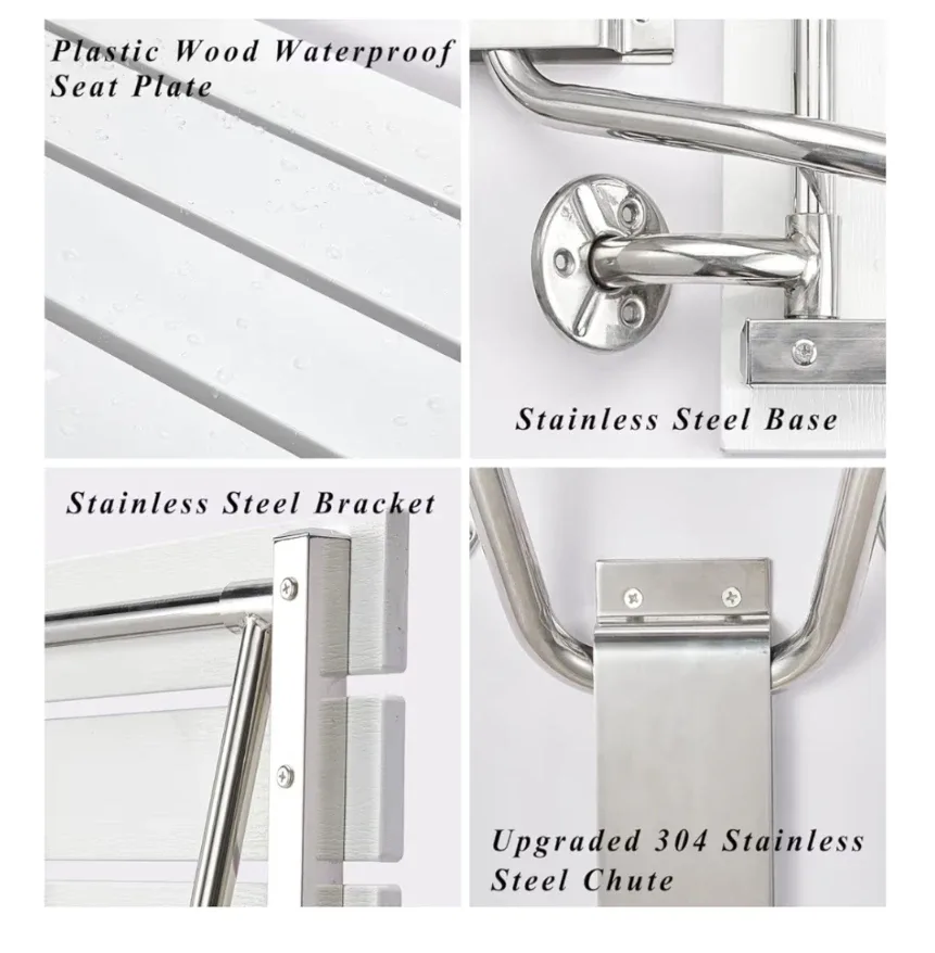 White Folding Shower Seat image indicator(6)