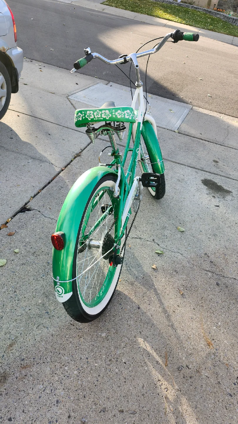 Green & White Everyday Shine 24 Cruiser Bike image indicator(2)