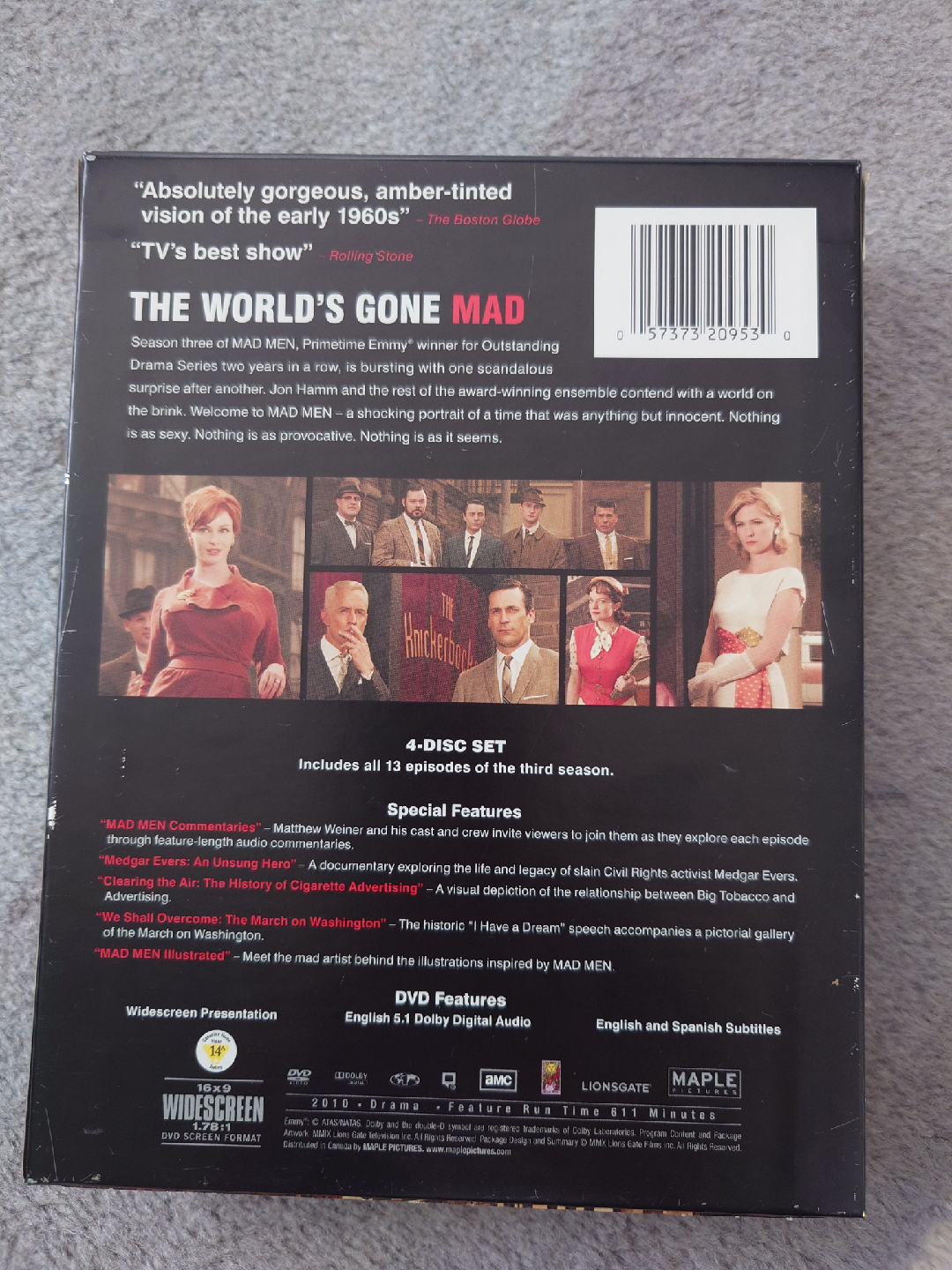 Mad Men Season Three DVD Set - photo 2