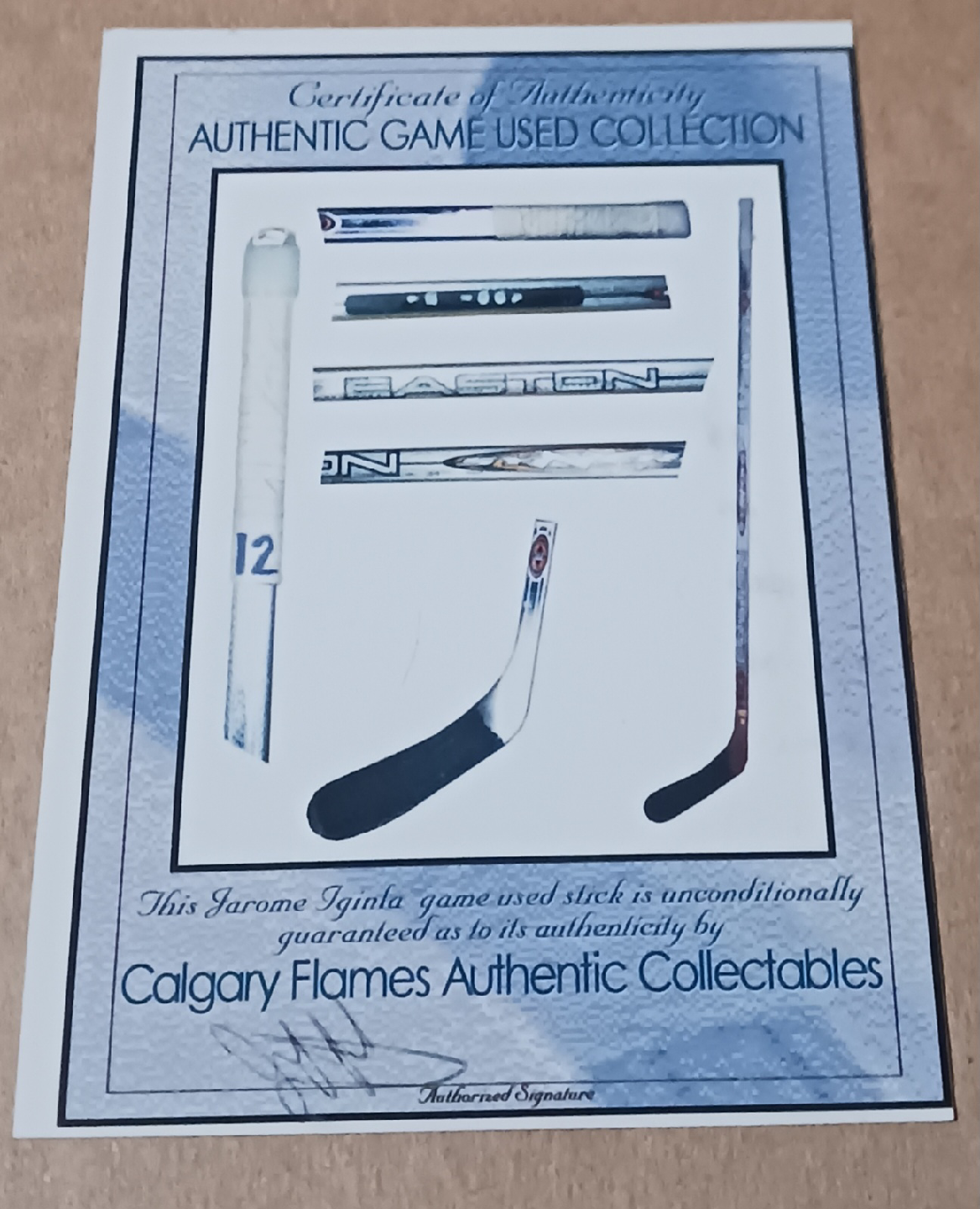 Jarome Iginla Game Used Stick Framed - photo 2
