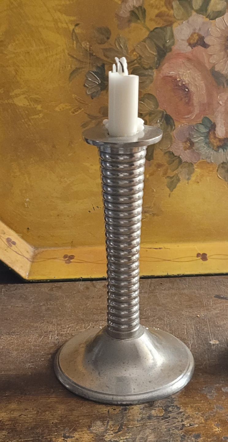 Silver Metal Candlestick Holder - photo 2