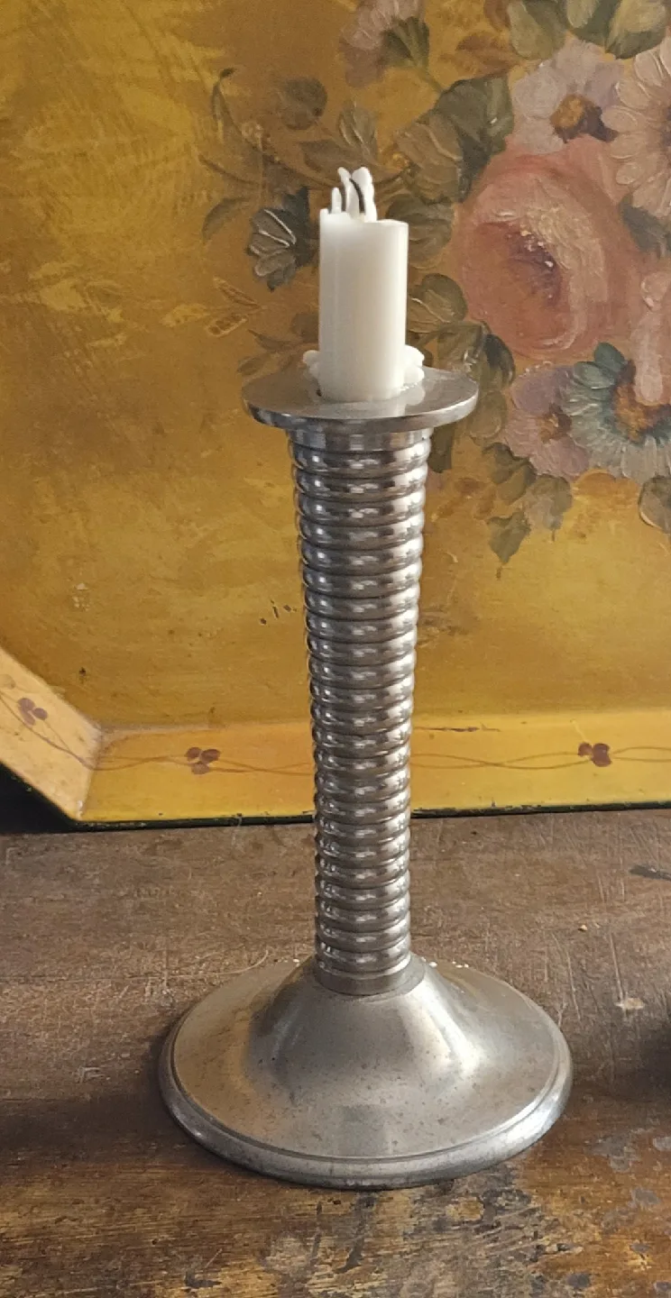 Silver Metal Candlestick Holder image indicator(2)