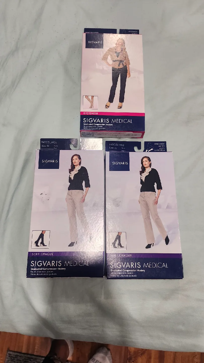 set of 3 Sigvaris Medical Compression socks, Size SL thumbnail