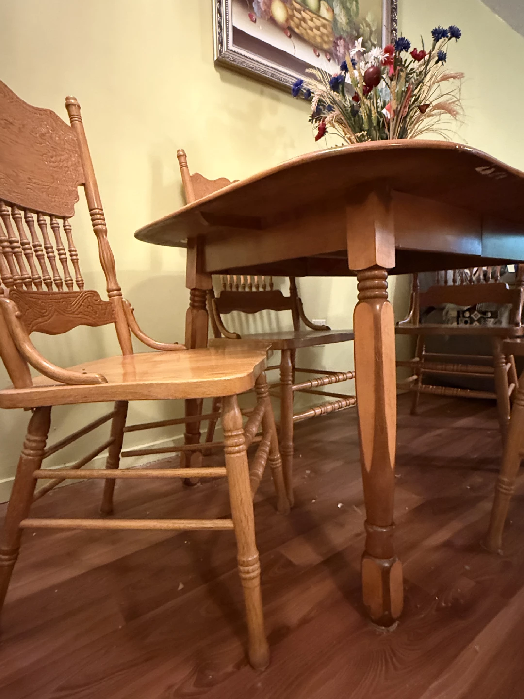 Wooden Dining Table with 4 Chairs - photo 3
