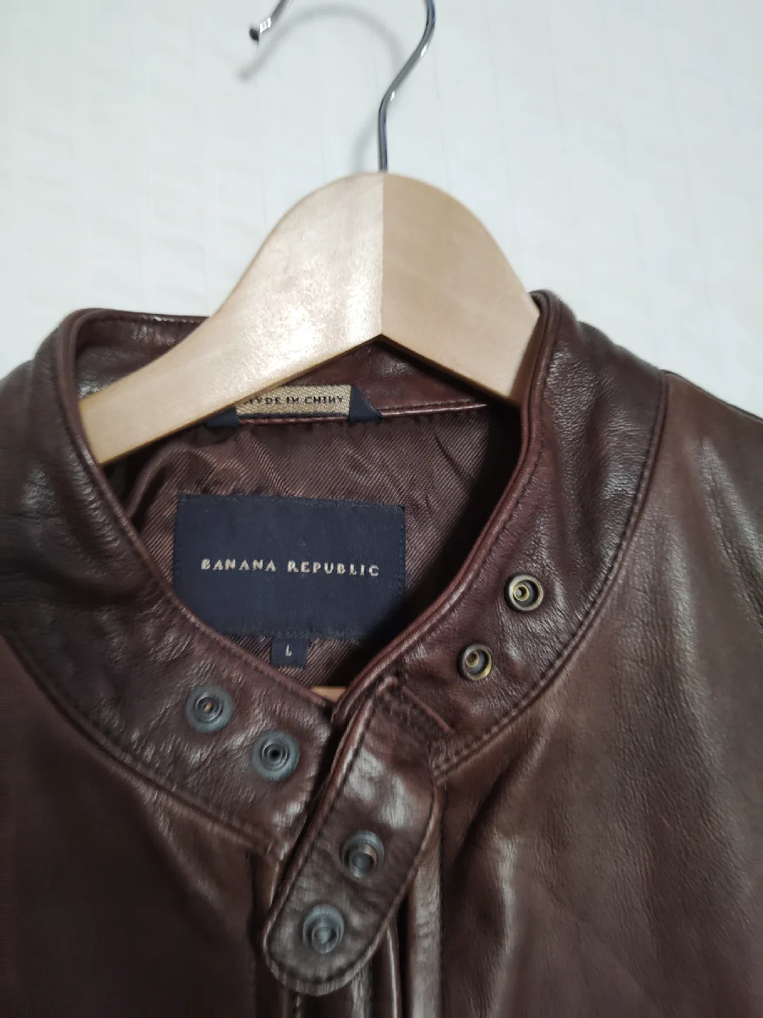 Banana Republic Leather Jacket, Size L image indicator(3)