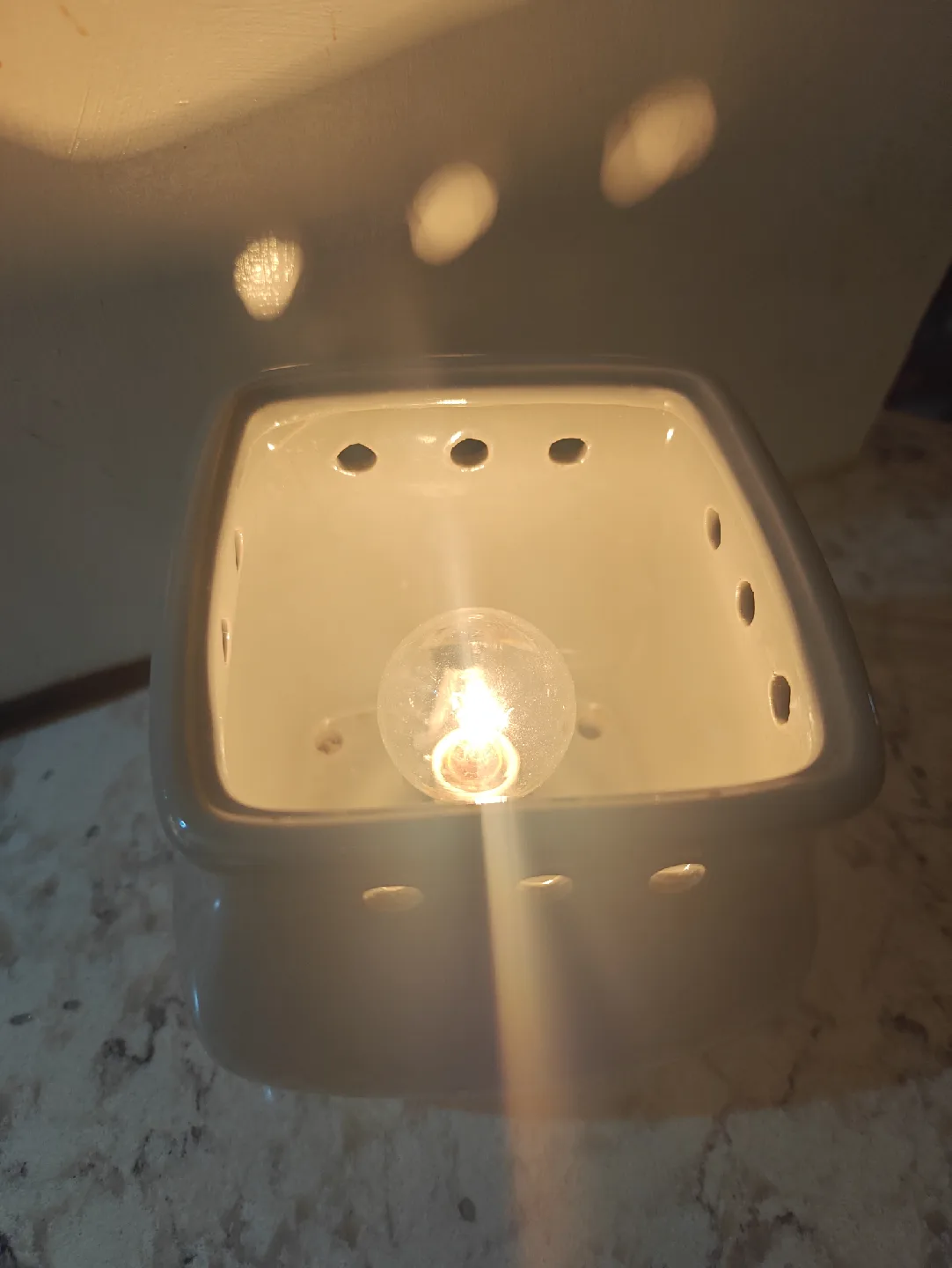 Grey Ceramic Wax Warmer image indicator(2)