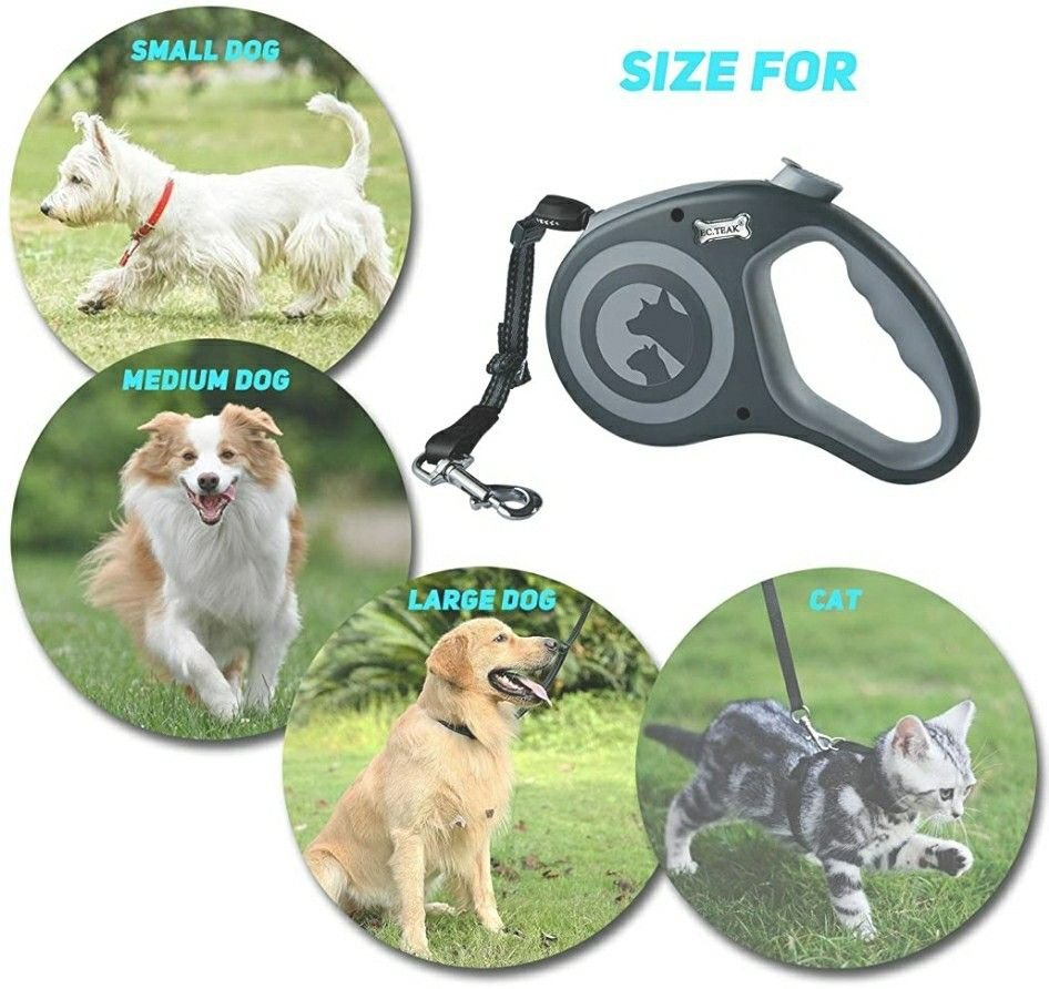 EC.TEAK Retractable Dog Leash, 26FT Dog Walking Leas - photo 3