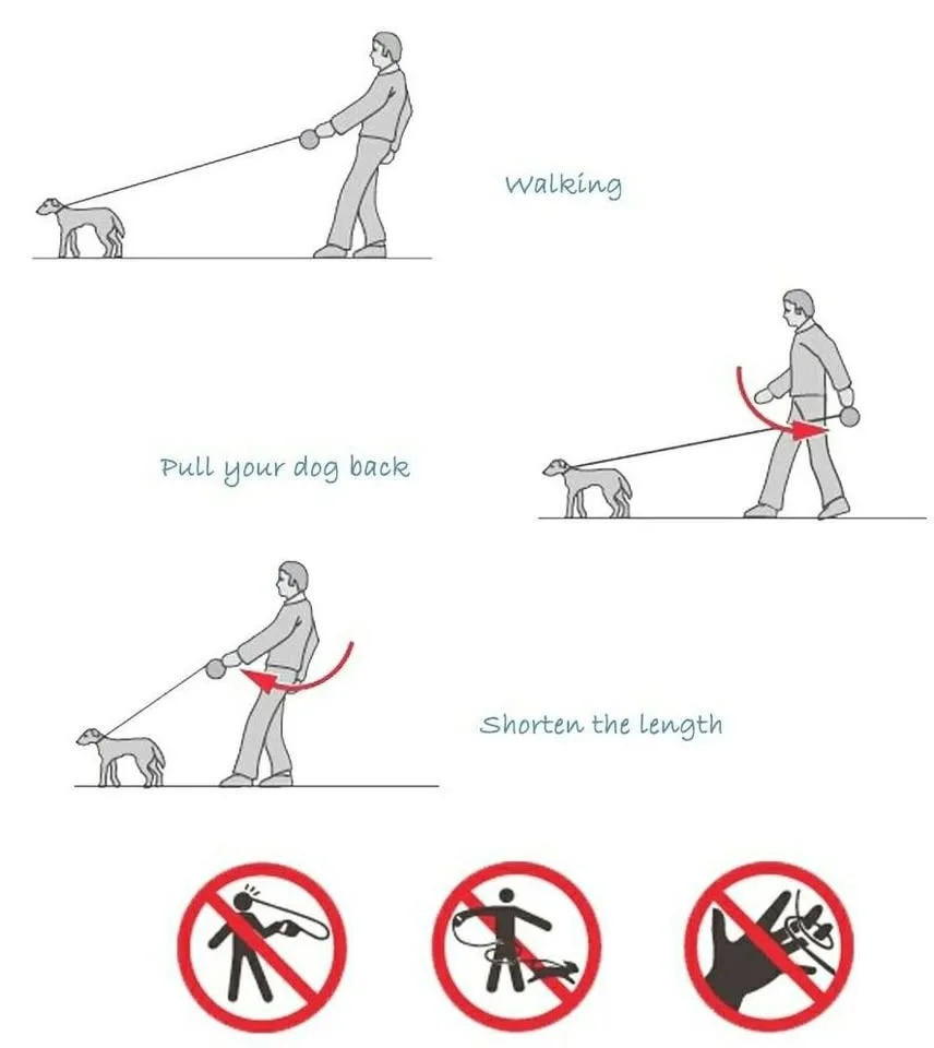 EC.TEAK Retractable Dog Leash, 26FT Dog Walking Leas image indicator(4)