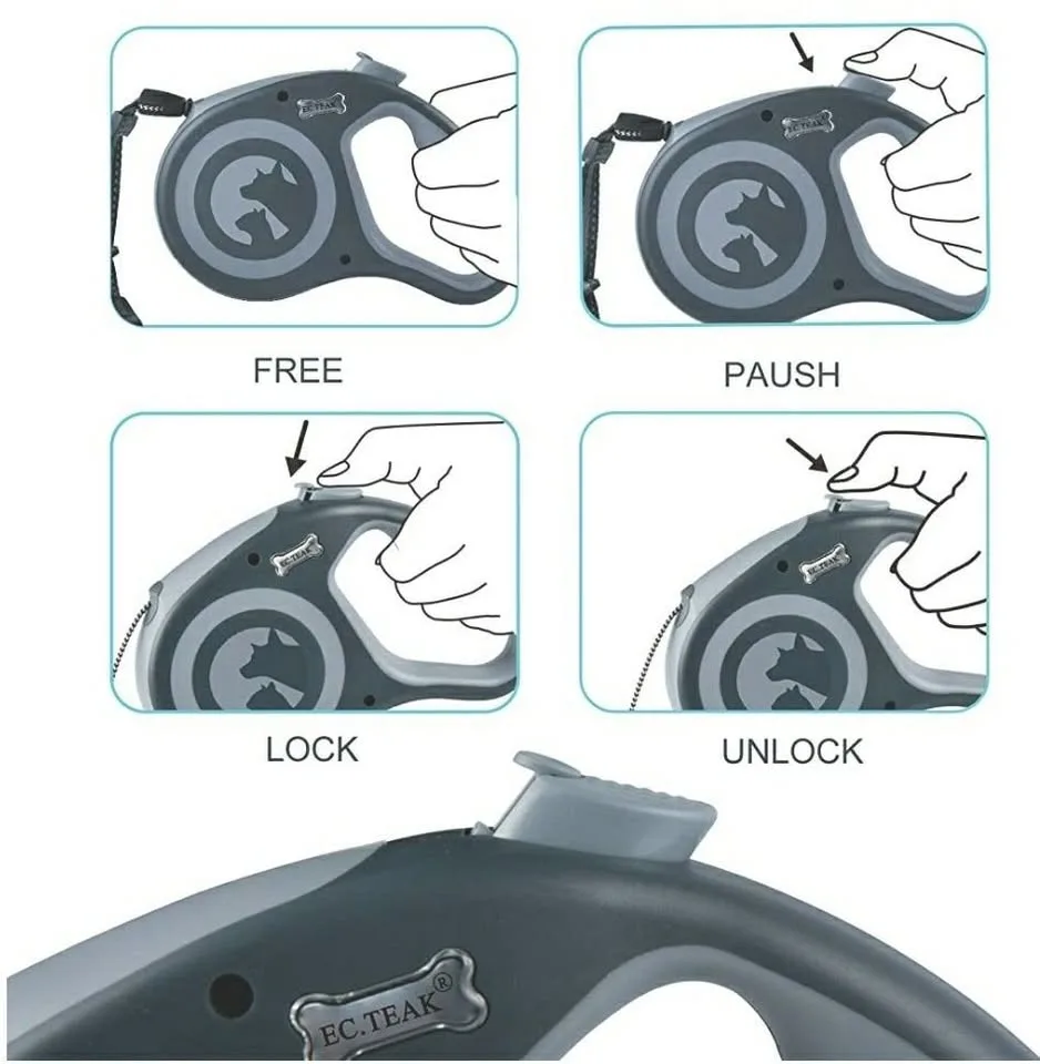 EC.TEAK Retractable Dog Leash, 26FT Dog Walking Leas image indicator(5)