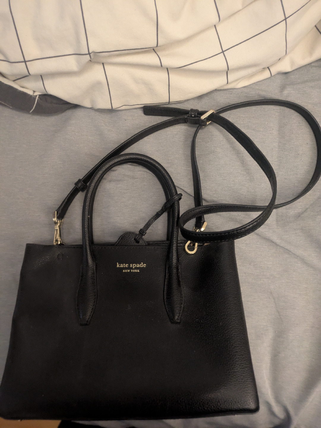 Kate Spade Black Leather Tote Bag