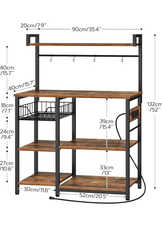 Bakers Rack Kitchen Shelf - photo 3