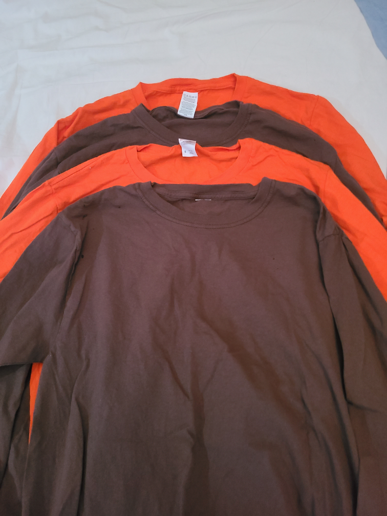 Set of 4 Mens long sleeve tees size S