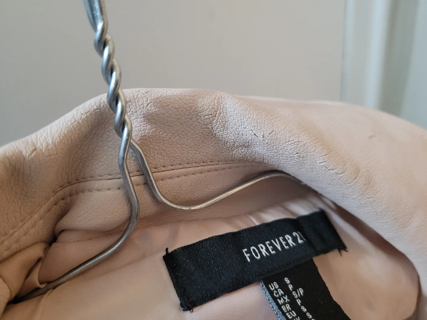 Faux Leather Biker Jacket Size S image indicator(3)