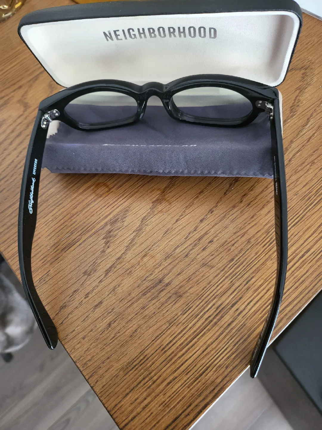 Neighborhood x EFFECTOR Tramp Glasses Black hand made in Japan image indicator(3)