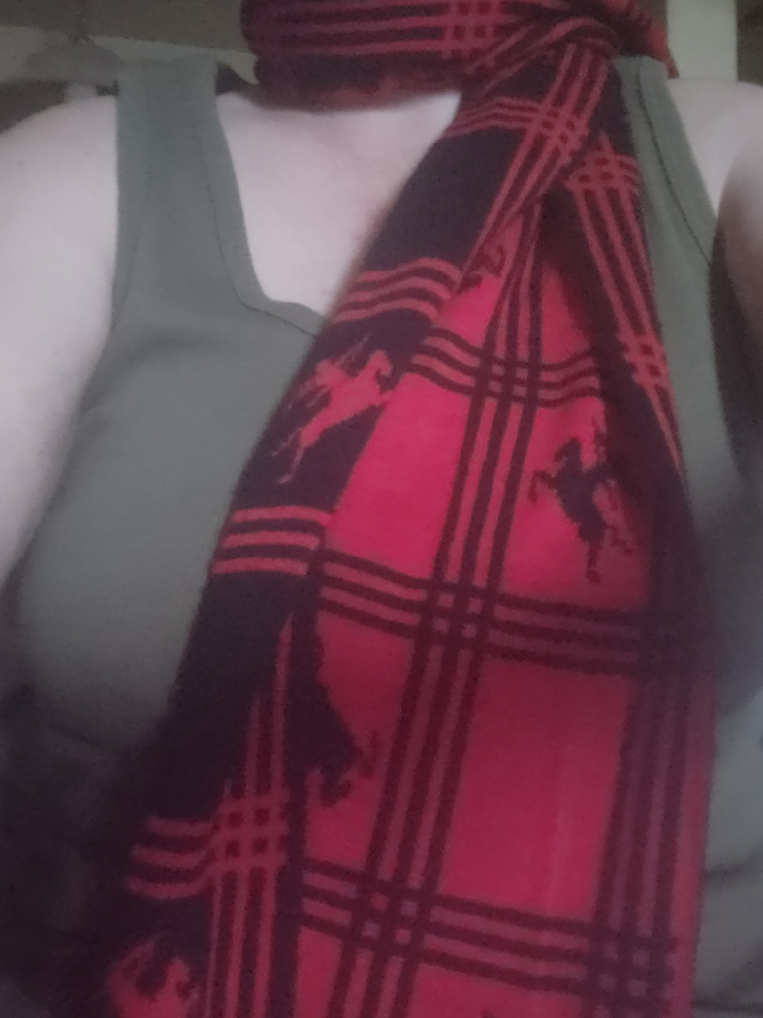 Burberrys Red & Black Wool Scarf - photo 2