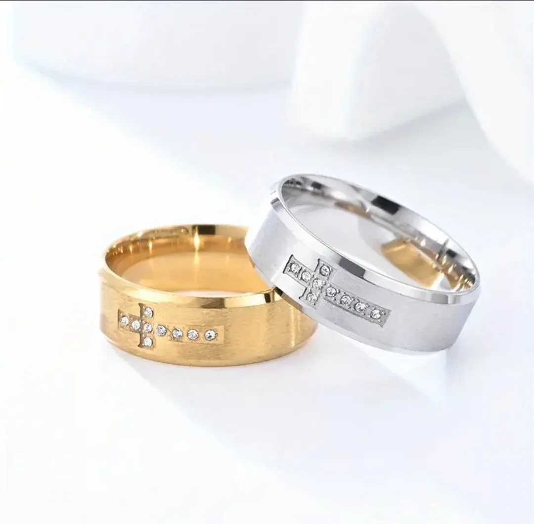 Jesus Cross Ring - Gold, Silver, Black image indicator(4)