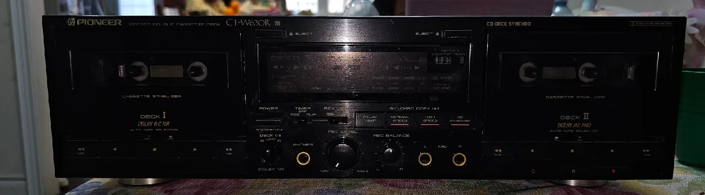 🥕Pioneer CT-W630R Stereo Double Cassette Deck image indicator(9)