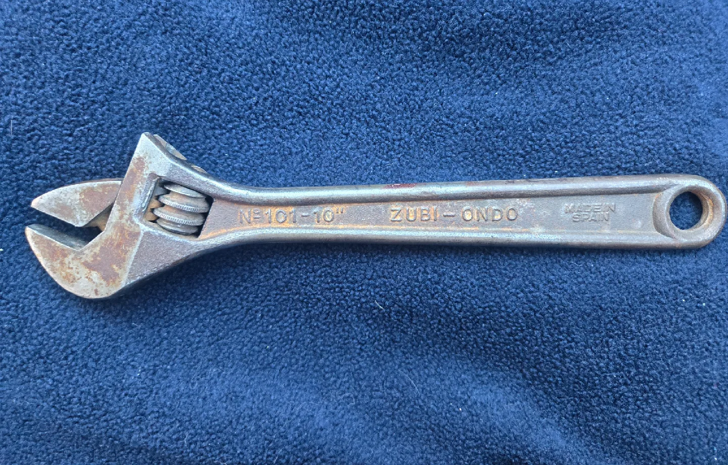Antique 10in Steel Adjustable Crescent Wrench image indicator(2)