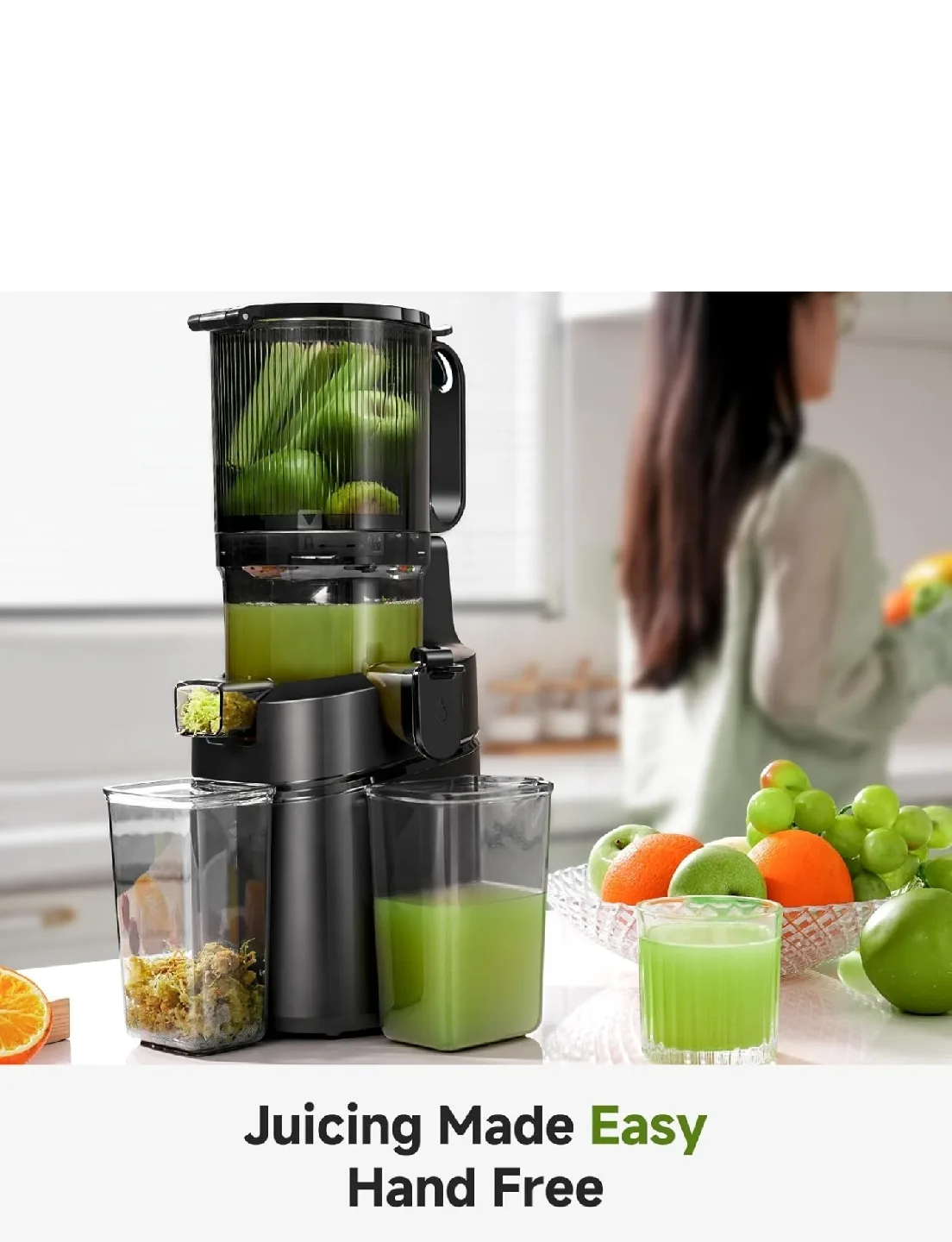 AMZCHEF Slow Juicer SJ-036 - Black image indicator(3)