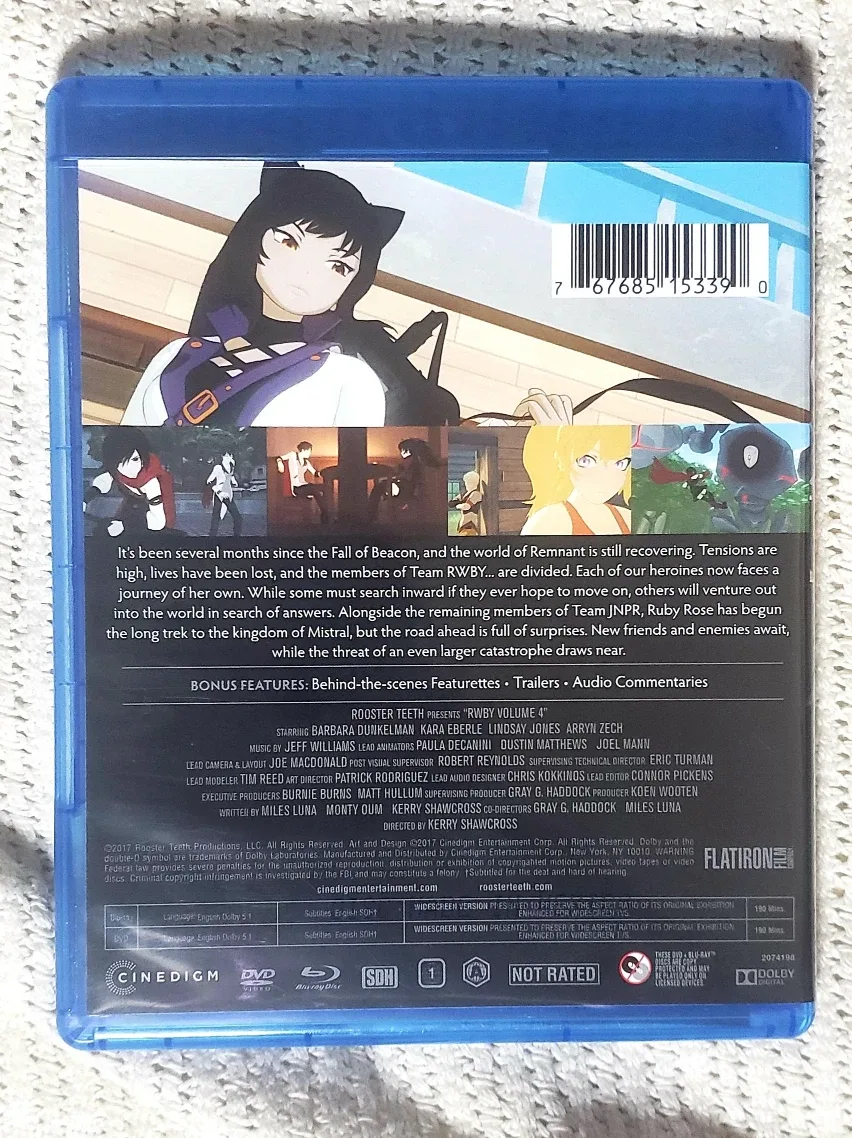 RWBY Volumes 1 - 4 DVD and Blu-Rays image indicator(9)