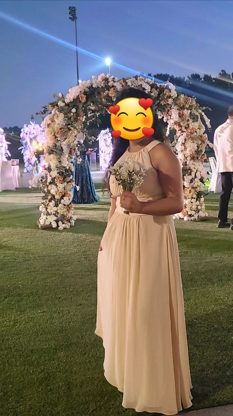 Elegant Champagne Dress – Perfect for Weddings & Formal Events thumbnail