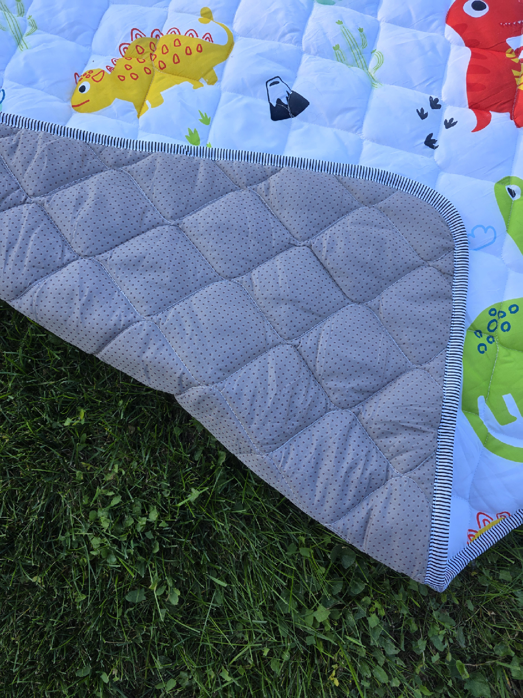 Dinosaur Print Quilted Baby Play Mat - photo 3