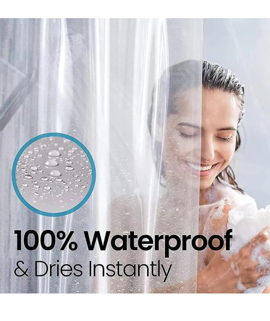 Shower Curtain Liner - Soap Scum Resistant thumbnail