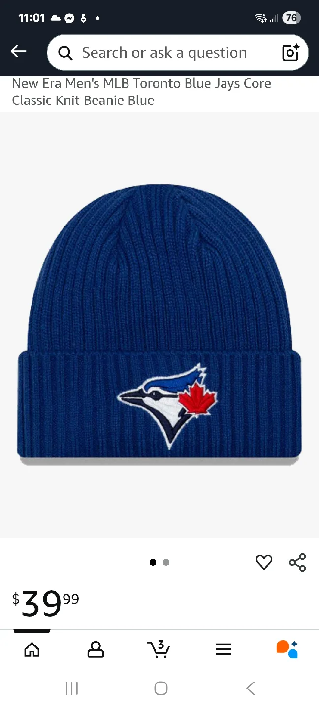 NEW Toronto Blue Jays New Era Toque image indicator(3)